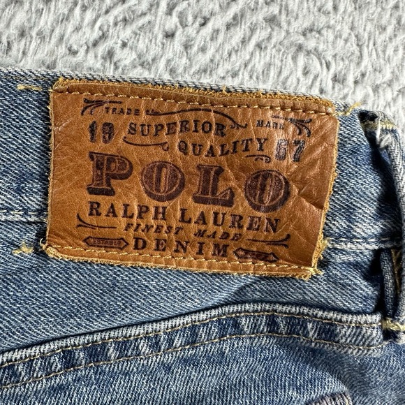 VINTAGE Polo Ralph‎ Lauren Jeans Mens 34x32 Classic Fit Medium Wash Faded - Picture 7 of 9